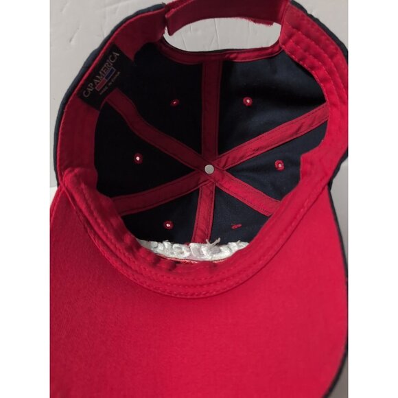 AC Delco Embroidered Strap Back Baseball Cap Hat Cotton Red White Blue - Picture 8 of 10